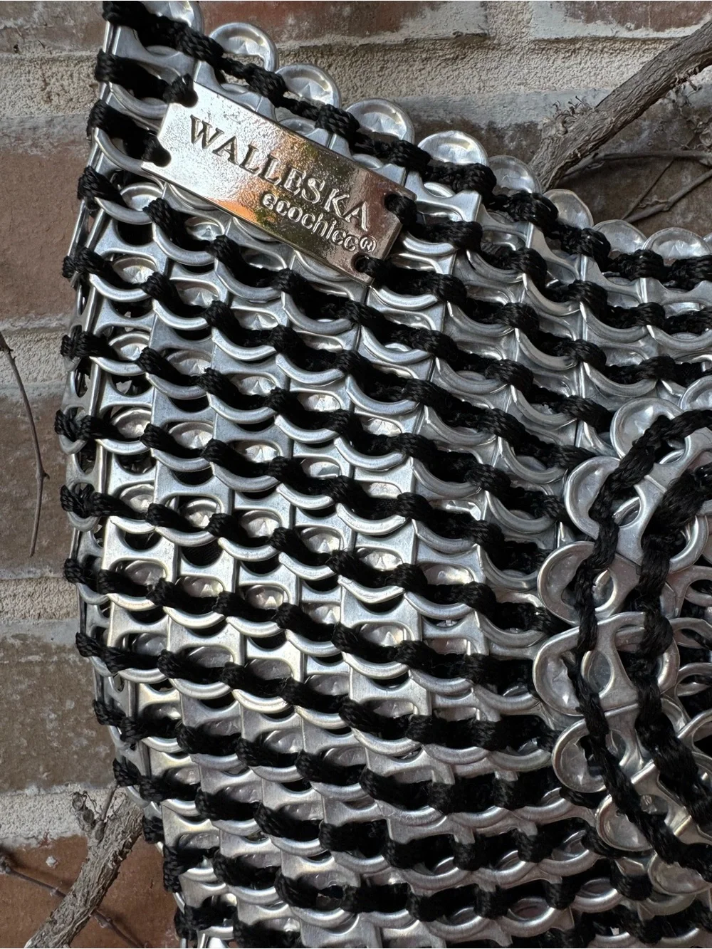 Walleska Ecochicc Handmade Recycled Soda Pop Tab Shoulder Bag. A PIECE OF ART!